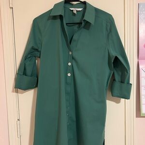 Foxcroft Teal Non-Iron Shirt